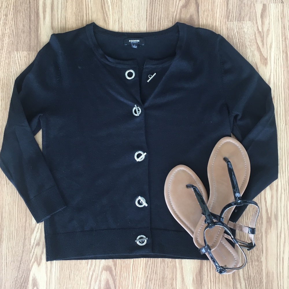 Premise Black Cardigan